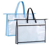 Oaygat Étui portefeuille artistique - Étui de transport étanche - Pour tableau d'affichage - Pour tableau d'affichage - Pour artistes, Bleu clair + Noir-A3, A3, Étui portefeuille A3