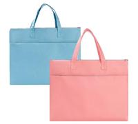 Oaygat Lot de 2 étuis de transport A3 pour artistes - Étanche - Pour planche à dessin, Bleu clair et rose, Étui portefeuille A3