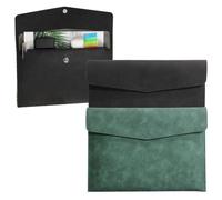 Oaygat Pochette Porte-documents A4 en cuir synthétique avec bouton pression