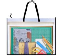 Oaygat Sac de rangement pour tableau d'affichage - Sac de rangement pour tableau d'affichage - Sac étanche avec poignée - Étui de transport pour affiches et œuvres d'art en maille transparente, Noir