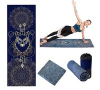 Oaygat Serviette de Yoga Antidérapante et Chaude pour Tapis de Fitness et Pilates - 61 x 182,9 cm - Avec Sac de Transport en Maille