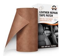 OAZ Patch de Réparation en Cuir,10 x 160 cm Simili Cuir Autocollant Patch en Cuir Auto-adhésif,pour Réparation et Rénovation de Canapé, Veste en Cuir,Sacs à Main, Marron foncé rétro