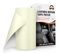 OAZ Patch de Réparation en Cuir,10 x 160 cm Simili Cuir Autocollant Patch en Cuir Auto-adhésif,pour Réparation et Rénovation de Canapé,siège Auto,Meubles,Veste en Cuir,Sacs à Main,Blanc ivoire