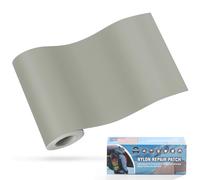 OAZ Patchs Autocollants en Nylon, 10x160cm Patch de réparation imperméable Autocollant, Patch en Nylon Autocollant Gris Clair, pour tentes, Doudoune, Sac de Couchage, Sac à mainmain