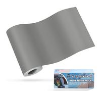 OAZ Patchs Autocollants en Nylon, 10x160cm Patch de réparation imperméable Autocollant, Patch en Nylon Autocollant Gris, pour tentes, Doudoune, Sac de Couchage, Sac à Main