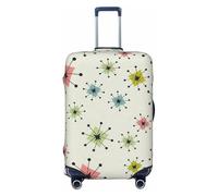 OAZCVBNN Atomic Stars Housse de valise de voyage avec motif rétro et élastique anti-rayures, Noir , XL