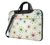 OAZCVBNN Atomic Stars Sac pour ordinateur portable polyvalent Motif rétro Avec bandoulière, Noir , 15.6 inch