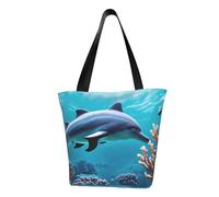 OAZCVBNN Beau monde sous-marin dauphins corail imprimé confortable sac à bandoulière sac à main plage voyage travail décontracté usage quotidien tendance