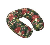 OAZCVBNN Bright Mushrooms Oreiller de voyage en forme de U Motif champignons Unisexe Pour adultes Voyage Maison Bureau Camping
