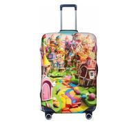 OAZCVBNN Candy Land Housse de protection élastique universelle lavable pour valise, Noir , L, Bagage à main