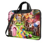 OAZCVBNN Candy Land Sac polyvalent pour ordinateur portable avec bandoulière, Noir , 15.6 inch