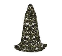 OAZCVBNN Cape à capuche avec imprimé camouflage abstrait pour carnaval, cosplay, festival, tenue saisonnière, événements de magicien