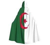 OAZCVBNN Cape à capuche imprimée drapeau de l'Algérie pour carnaval, vampire, cosplay, fête, décoration à thème