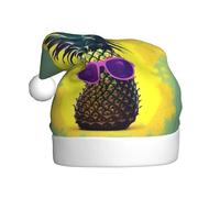 OAZCVBNN Chapeau de Noël avec citation ananas psychique - Chapeau de Noël festif pour adulte - Garniture de Père Noël - Nouvel An - Décoration saisonnière