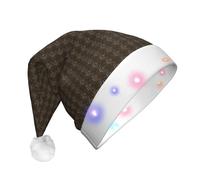 OAZCVBNN Chapeau de Noël lumineux pour adulte avec imprimé mandala - Accessoire de fête du Nouvel An