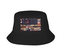 OAZCVBNN Chapeau de pêcheur avec imprimé drapeau américain - Pratique et élégant - Pour adulte - Léger et respirant - Noir