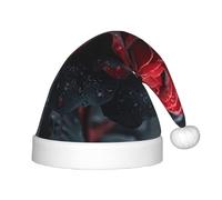 OAZCVBNN Chapeau d'elfe de Noël imprimé rose rouge et noir pour enfants, Nouvel An, fête de Noël