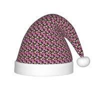 OAZCVBNN Chapeau d'elfe de Noël rose imprimé boule de Noël pour enfants Nouvel An fête fête chapeau de Noël