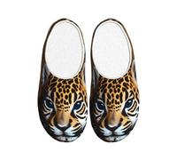 OAZCVBNN Chaussons lavables avec imprimé Jaguar - Utilisation polyvalente - Anti-boulochage - Pour homme et femme - Confortables et élégantes