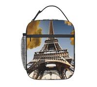 OAZCVBNN Cityscape Paris Tour Eiffel France Sac à déjeuner isotherme pratique réutilisable Travail pique-nique activités de plein air décontractées
