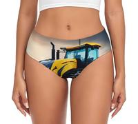 OAZCVBNN Company Culotte extensible pour femme Motif tracteur agricole, Noir , M
