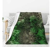 OAZCVBNN Couverture polyvalente à imprimé serpent vert pour toute l'année, pour canapé, literie, idée cadeau super douce au toucher