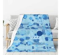 OAZCVBNN Couverture polyvalente avec imprimé à pois bleus pour toute l'année, pour canapé, literie, cadeau super doux au toucher