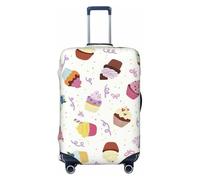 OAZCVBNN Delicious Cupcakes Housse de valise de voyage avec élastique anti-rayures Motif cupcakes, Noir , M