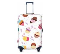 OAZCVBNN Delicious Cupcakes Housse de valise de voyage avec élastique anti-rayures Motif cupcakes, Noir , M