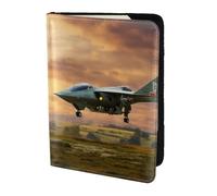 OAZCVBNN Étui portefeuille avec imprimé avions de chasse pour hommes et femmes pour les voyages d'affaires et de loisirs