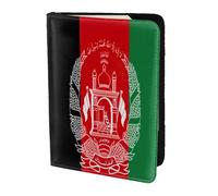 OAZCVBNN Étui portefeuille pour passeport avec drapeau de l'Afghanistan pour hommes et femmes pour les voyages d'affaires et de loisirs