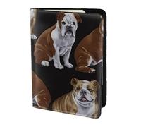 OAZCVBNN Étui portefeuille pour passeport avec imprimé bouledogues anglais pour hommes et femmes pour les voyages d'affaires et de loisirs