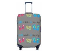 OAZCVBNN Flip Flops Calligraphie Chaussures de plage Imprimé Unique Valise Housse de voyage Housse de bagage avec élastique Design anti-rayures, Noir , S