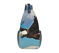 OAZCVBNN Flying EaglePrint Sac à dos à bandoulière en diagonale Motif aigle