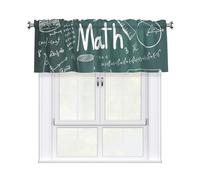 OAZCVBNN Formulas Shapes Theory Math Leçon Word Print Spring Kitchen Room Rideaux élégants 137 x 45 cm Rideau jacquard Traitement de fenêtre