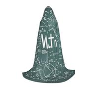 OAZCVBNN Formulas Shapes Theory Math Leçon Word Print Wizard Robe Halloween et carnaval Fêtes Cape à capuche pour hommes, femmes, adolescents et enfants, Noir , L