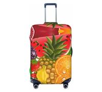 OAZCVBNN Fresh Fruits Housse de valise avec motif ananas et élastique anti-rayures, Noir , S