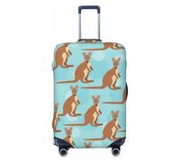 OAZCVBNN Funny for Kangaroo Zoo Print Unique Valise Covers Travel Bagages Cover with Elastic Anti Scratch Design, Noir , M