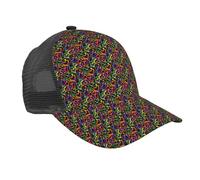 OAZCVBNN Gay Pride Casquette de baseball en maille respirante avec imprimé arc-en-ciel Pour sports de plein air Voyage Vêtement décontracté Léger, Noir , Taille unique