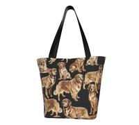 OAZCVBNN Golden Retrievers Sac à bandoulière confortable avec imprimé imprimé Sac à main de plage Sac à main Voyage Travail Décontracté Usage quotidien Tendance
