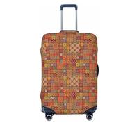 OAZCVBNN Group of Housse de valise de voyage unique avec motif géométrique marocain et élastique anti-rayures, Noir , M