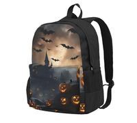OAZCVBNN Halloween Flying Bats 3 Impression Grande Capacité Adulte Sac à dos léger pour la randonnée, les trajets en plein air, usage quotidien