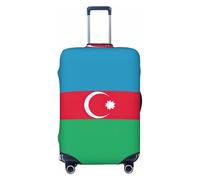 OAZCVBNN Housse de protection élastique universelle pour bagage Motif drapeau de l'Azerbaïdjan, Noir , L, Bagage à main