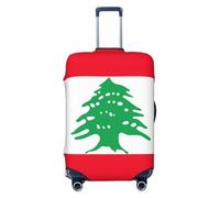 OAZCVBNN Housse de protection élastique universelle pour bagage Motif drapeau du Liban, Noir , XL, Bagage à main
