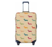 OAZCVBNN Housse de protection élastique universelle pour bagages Motif teckel mignon, Noir , S, Bagage à main