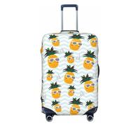 OAZCVBNN Housse de protection élastique universelle pour valise, motif ananas mignon, lavable, accessoire de voyage, Noir , XL, Bagage à main