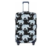 OAZCVBNN Housse de protection élastique universelle pour valise, motif éléphant, Noir , M, Bagage à main