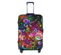 OAZCVBNN Housse de protection élastique universelle pour valise, motif étoiles arc-en-ciel, coloré, accessoire de voyage, Noir , S, Bagage à main