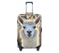 OAZCVBNN Housse de protection élastique universelle pour valise, motif lama mignon, lavable, accessoire de voyage, Noir , L, Bagage à main