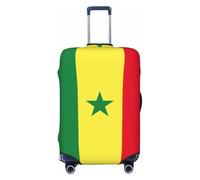 OAZCVBNN Housse de valise avec motif élastique anti-rayures Motif drapeau du Sénégal, Noir , L